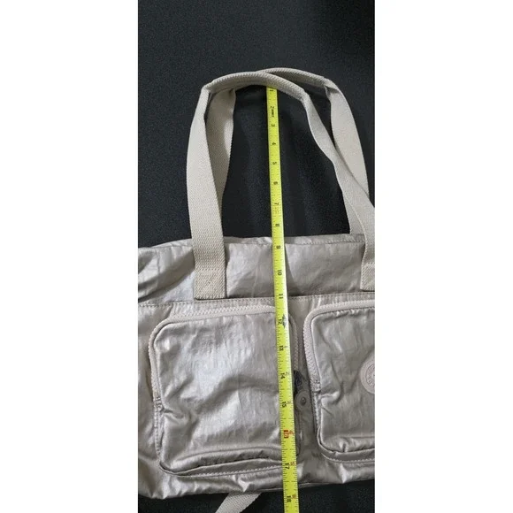 Kipling Cyrene Carry On Travel Bag Crossbody Double Handle Metallic Rose Gold - Picture 12 of 14